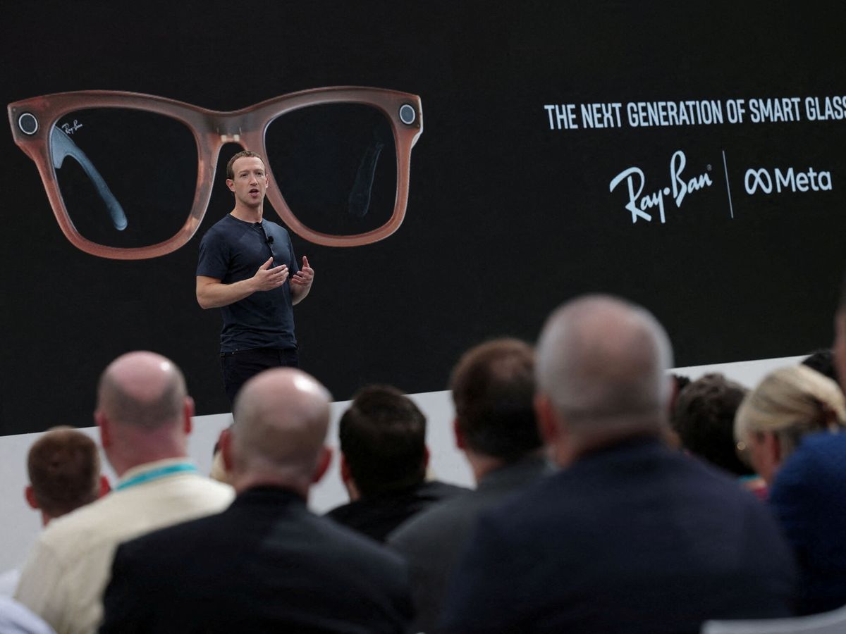 Foto: Meta Zuckerberg durante la presentación de las Ray-Ban Meta (Reuters/Carlos Barria)