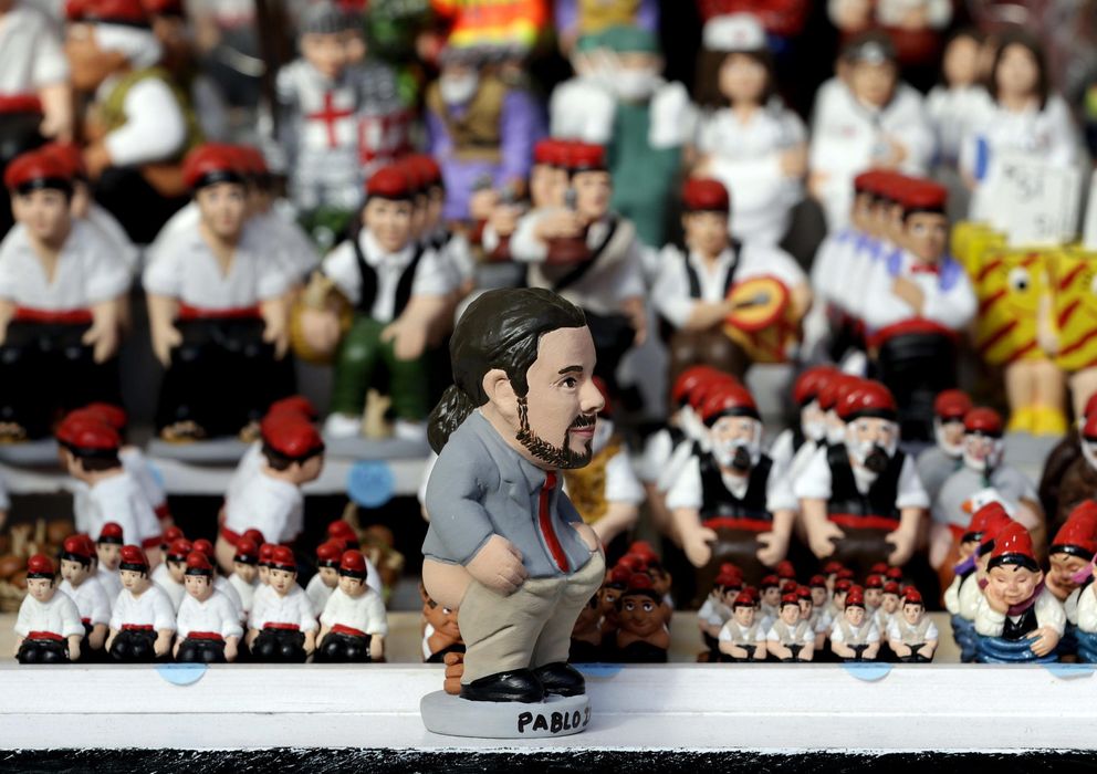 Foto: Detalle del 'caganer' del secretario general de Podemos, Pablo Iglesias. (EFE)