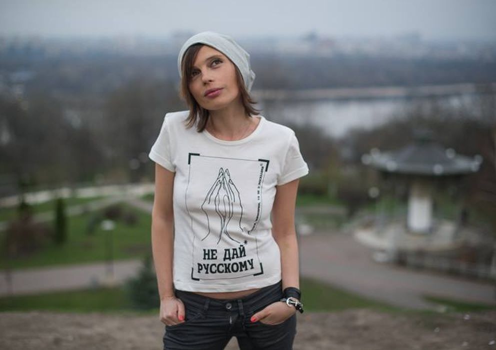 Foto: La cantante ucraniana Irena Karpa, la última personalidad del país en sumarse a la campaña (Facebook).
