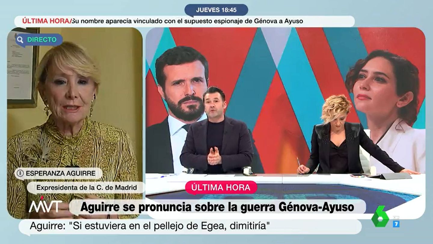 Conexión con Esperanza Aguirre. (Atresmedia)