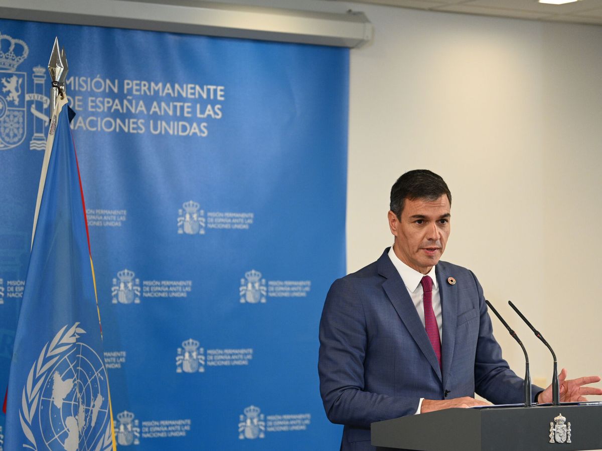 Foto: El presidente del Gobierno en funciones, Pedro Sánchez, en la misión de España ante la ONU. (EFE/Moncloa/Borja Puig de la Bellacasa)