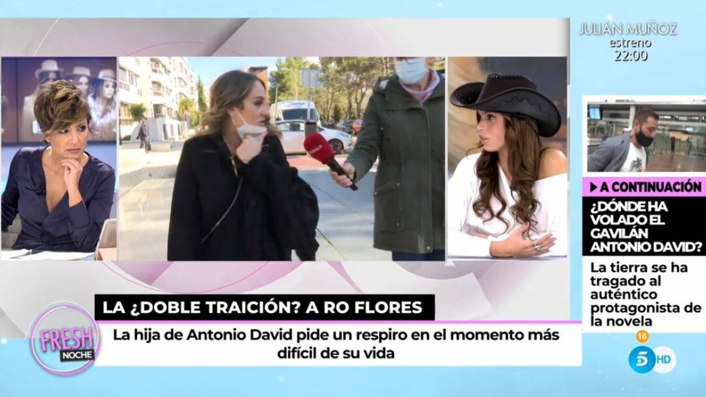 Sonsoles Ónega y Gloria Camila en 'Ya son las ocho'. (Mediaset España)