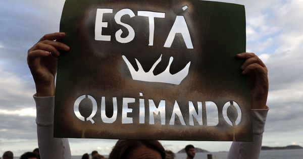 Foto: Marcha por la Amazonía en Río de Janeiro. (EFE)
