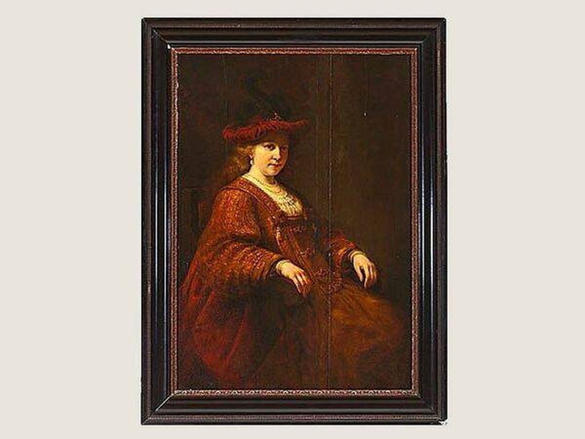 Foto: El supuesto retrato de la esposa de Rembrandt. (EC Diseño/invaluable.com)