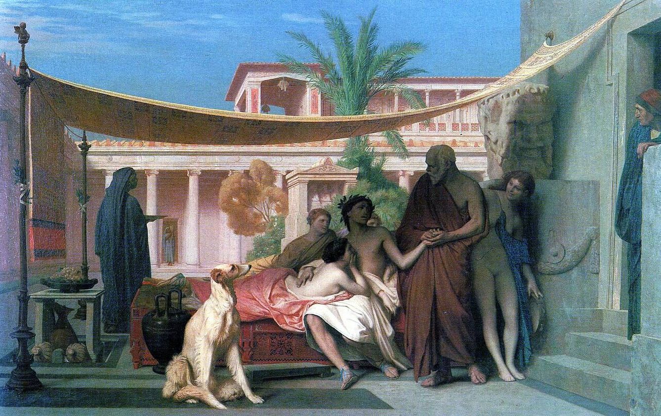 'Sócrates buscando a Alcibíades en casa de Aspasia', de Jean-León Gérôme. (1861)