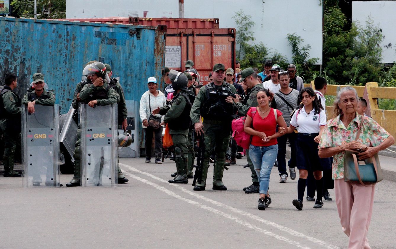 Protestas en la frontera de Cúcuta. (Reuters)