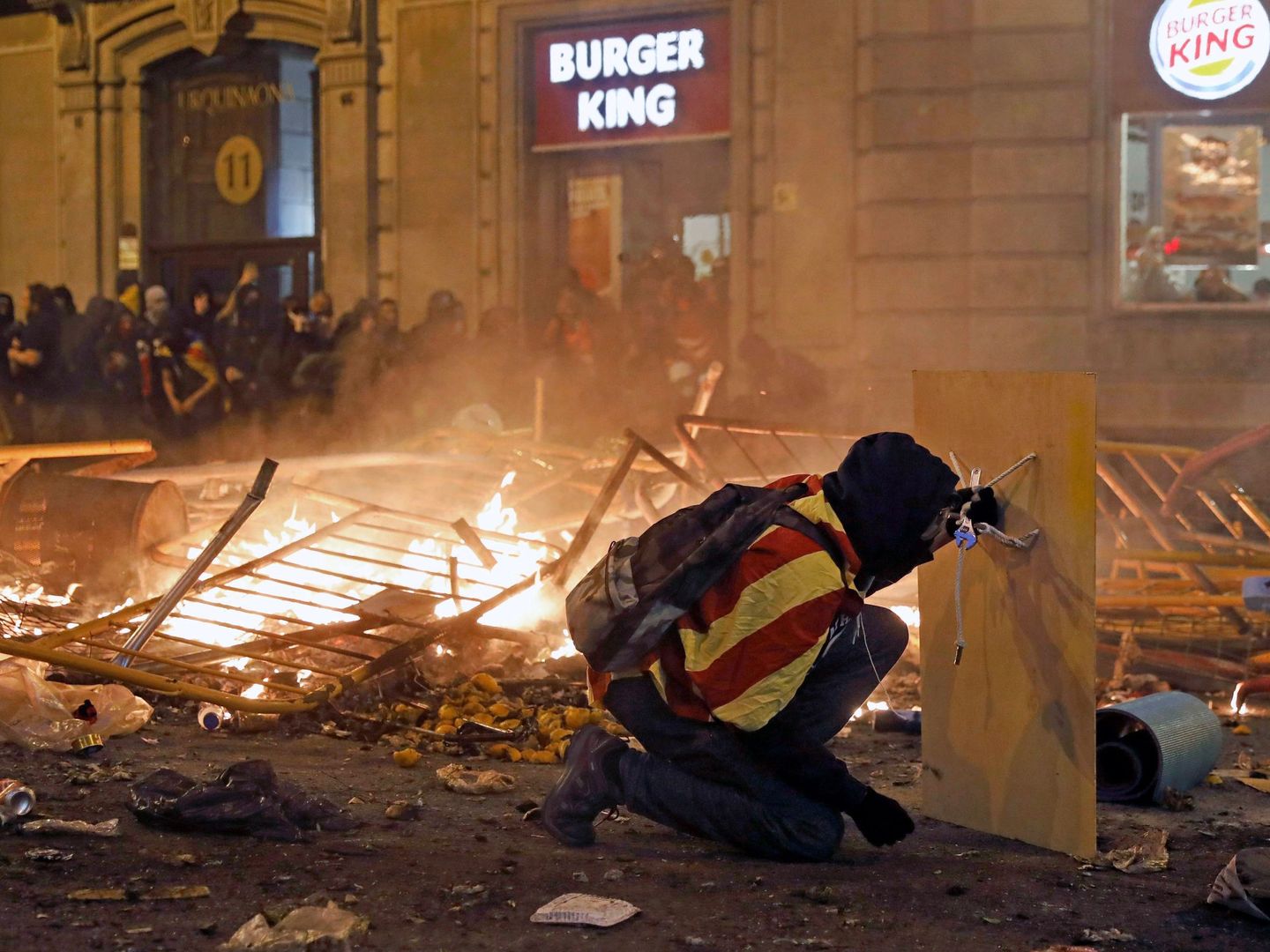 Disturbios en Barcelona, la semana pasada. (EFE)