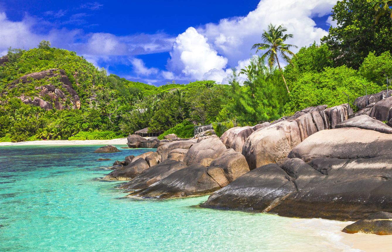 Las aguas de Seychelles son cristalinas.