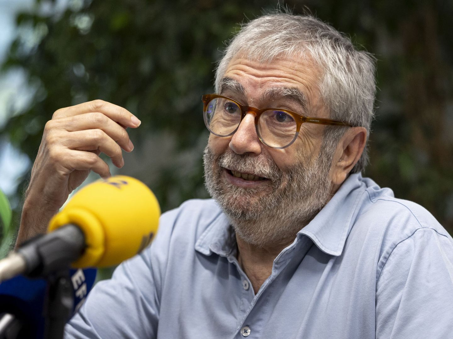 El escritor Antonio Muñoz Molina durante la rueda de prensa ofrecida este miércoles en Madrid. (EFE)
