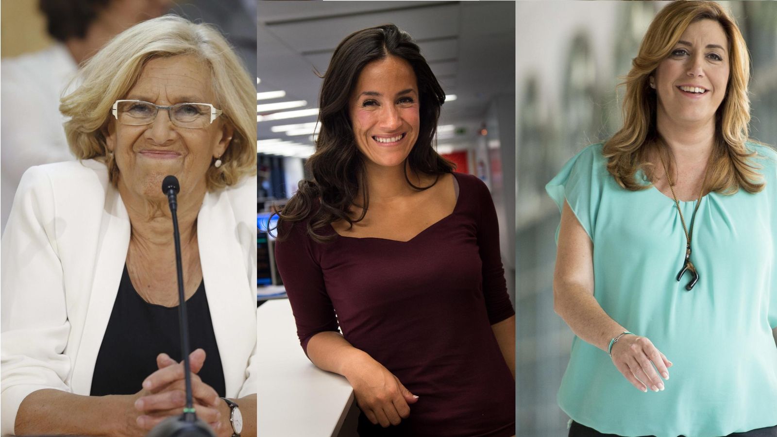 Foto: Carmena, Villacís, Díaz: tres perfiles diferentes para un futuro en el que las mujeres decidirán en política.