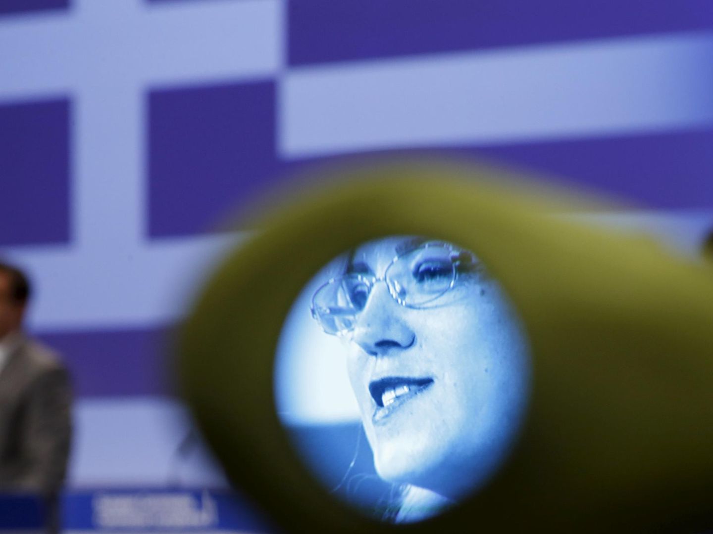 Una rueda de prensa sobre la situación de Grecia en la Comisión Europea (Reuters).