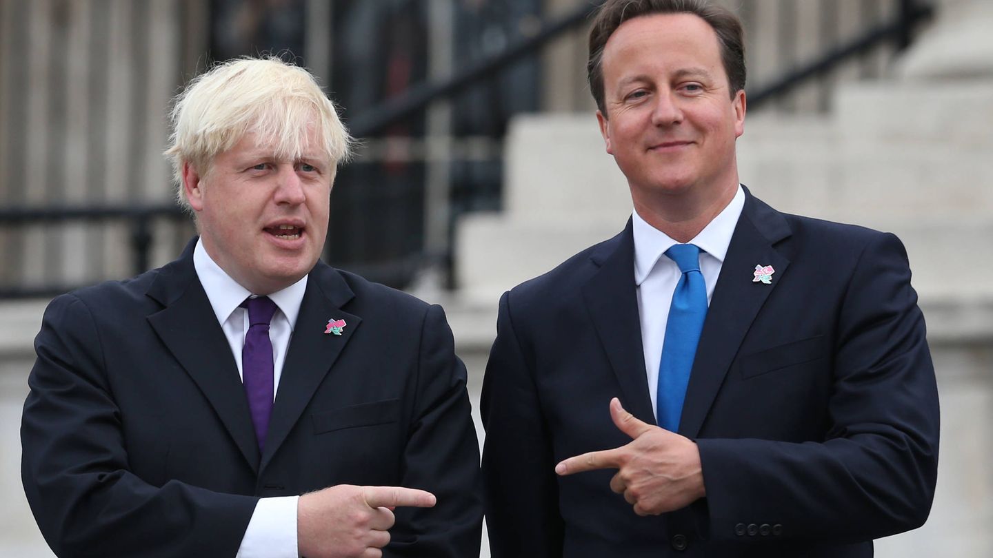  David Cameron, con el entonces alcalde de Londres, Boris Johnson, en 2012. (Getty)