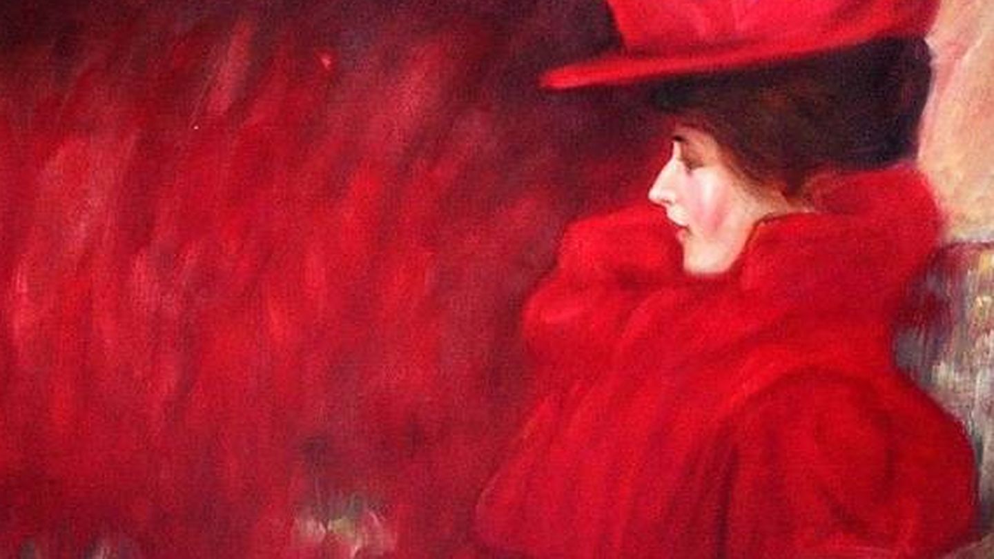 'Retrato de mujer de rojo', de Klint.