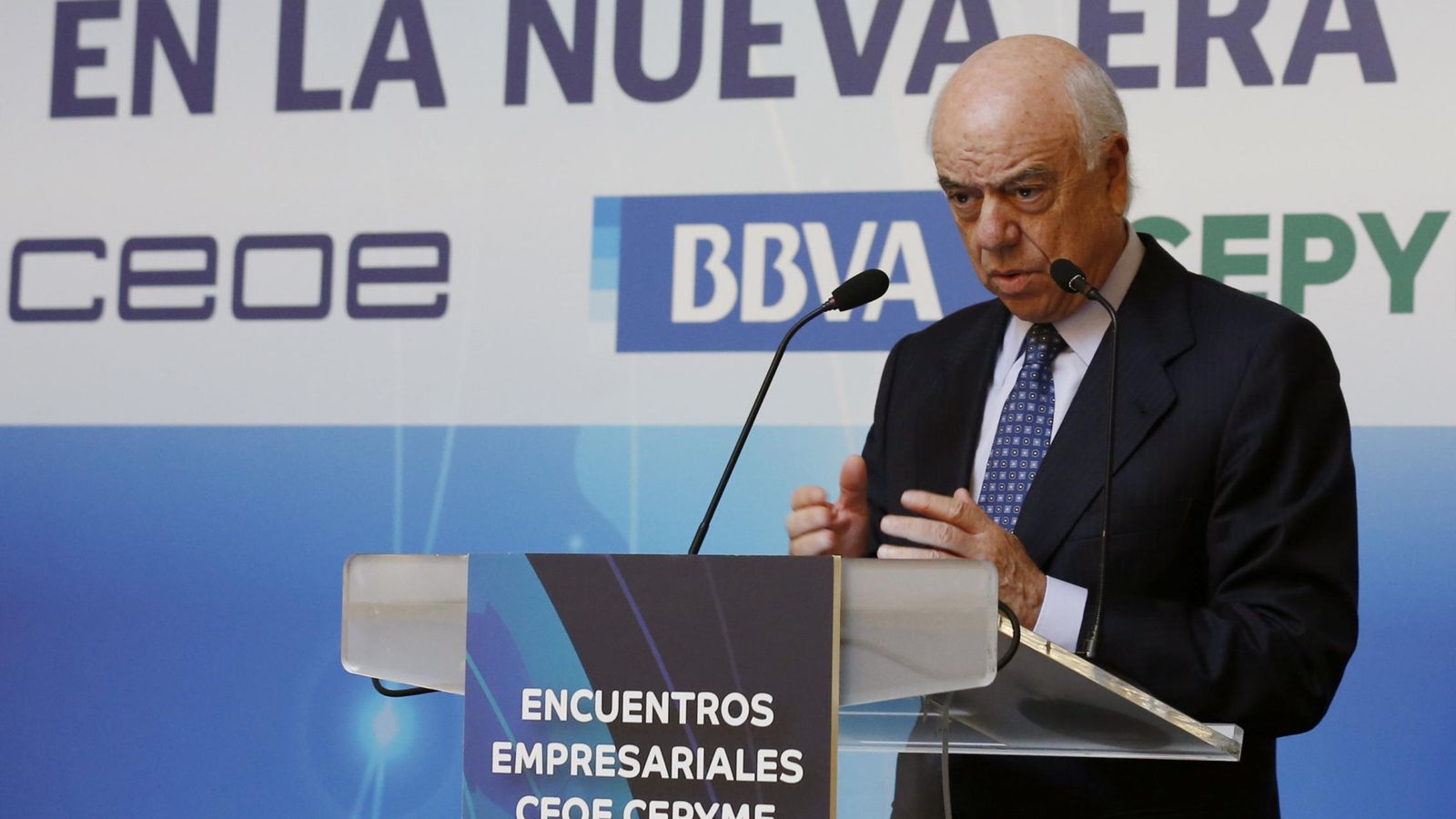 Foto: El presidente de BBVA, Francisco González, en un encuentro empresarial el 17 de noviembre. (EFE)