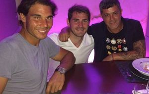 La cena de amigos de Casillas, Nadal y Alejandro Sanz