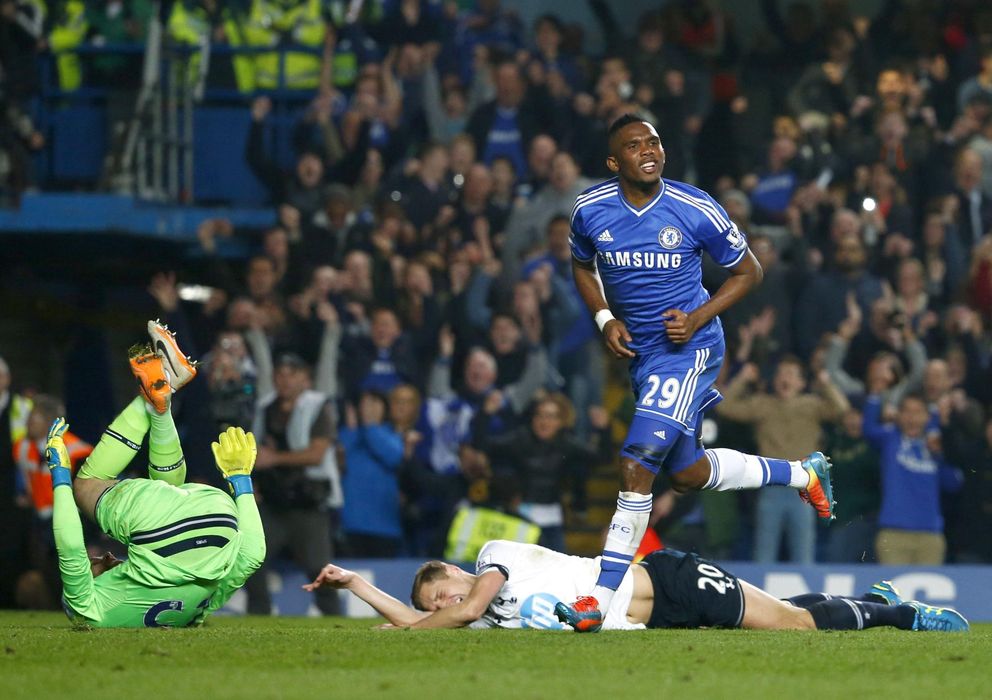 Foto: Samuel Eto'o celebra su gol ante el Tottenham. (Reuters)