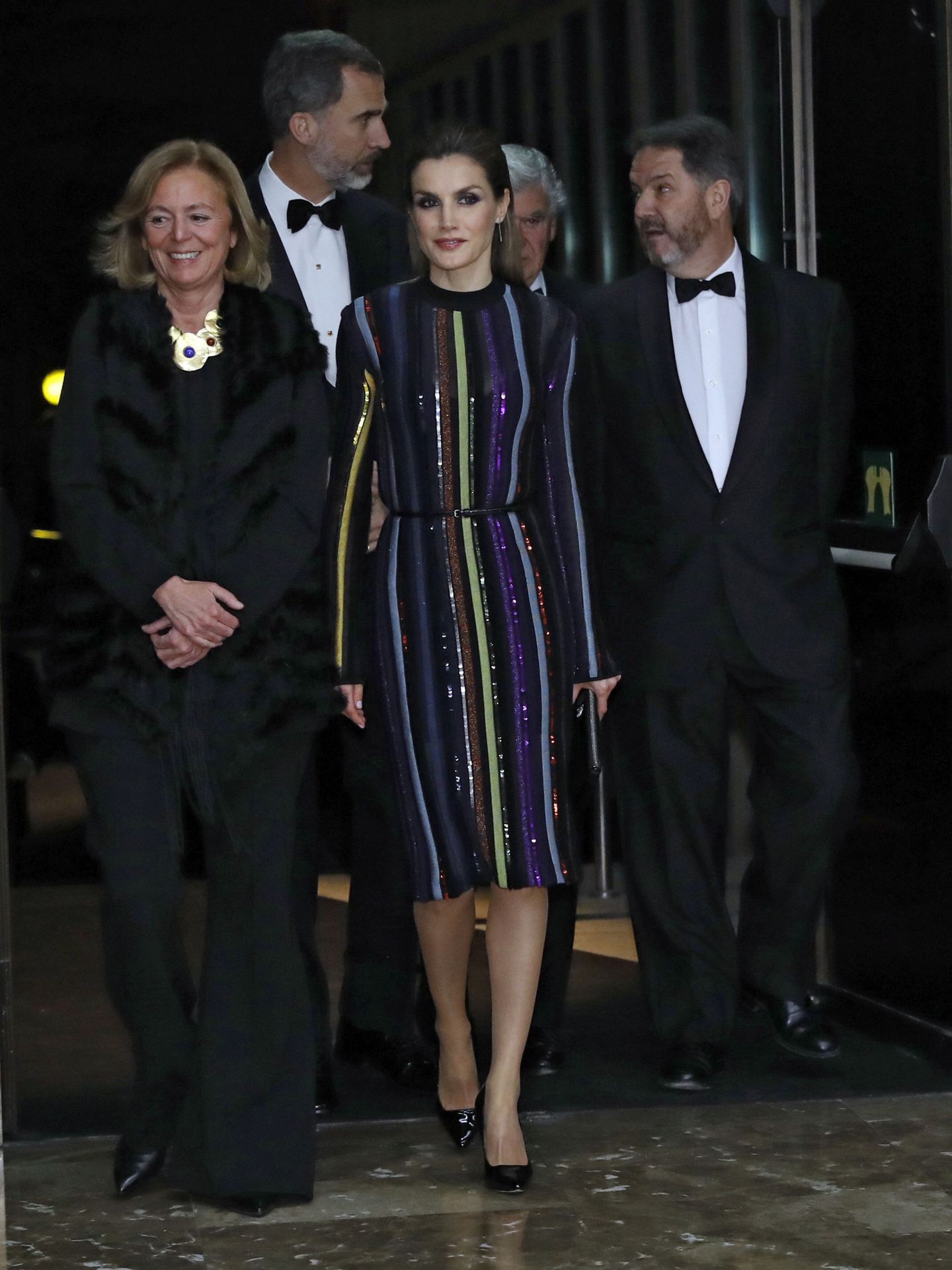 La reina Letizia, en 2016 con el vestido de Nina Ricci más comentado. (EFE)
