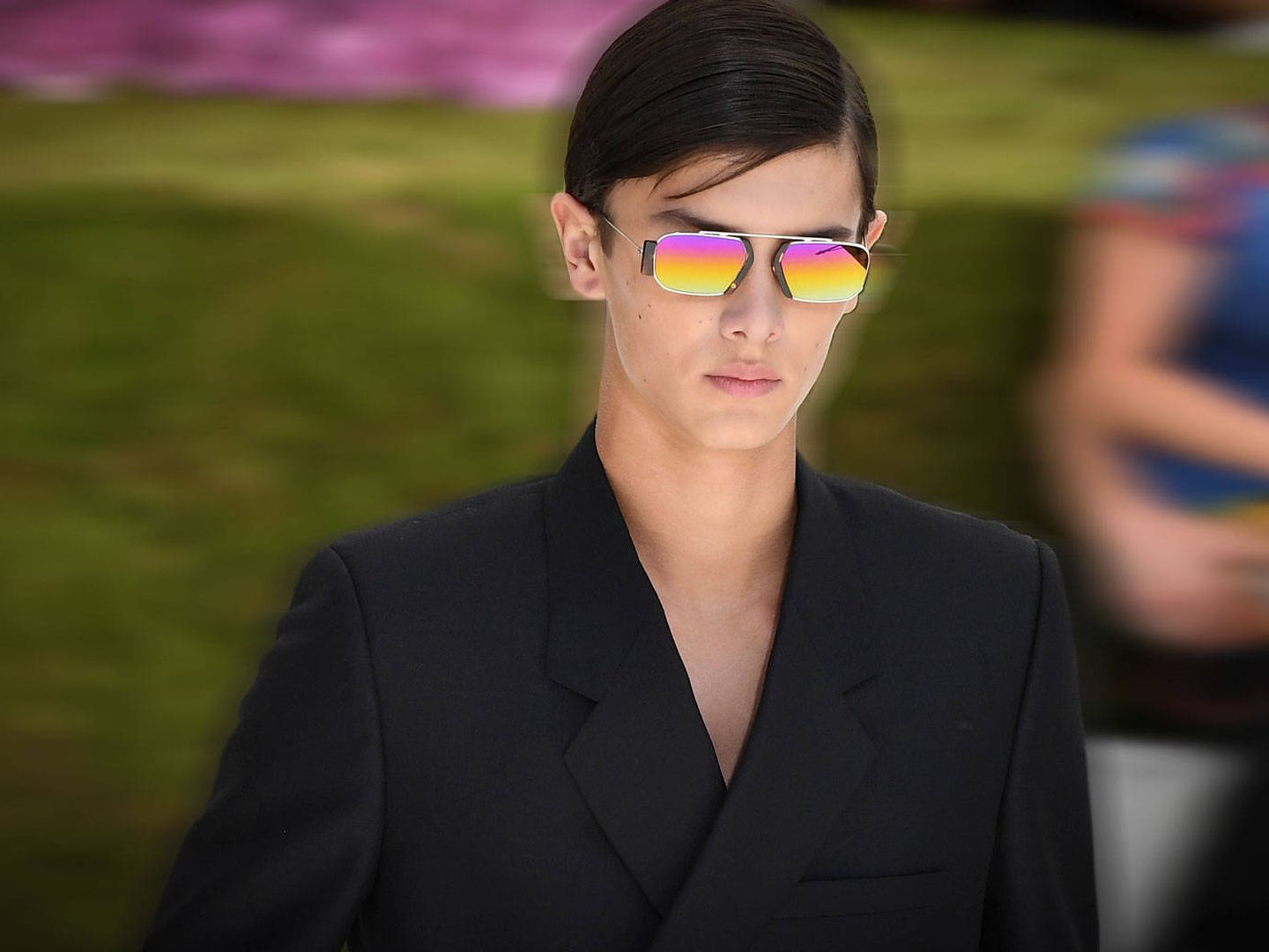 El príncipe Nicolás, desfilando para Dior. (Getty)