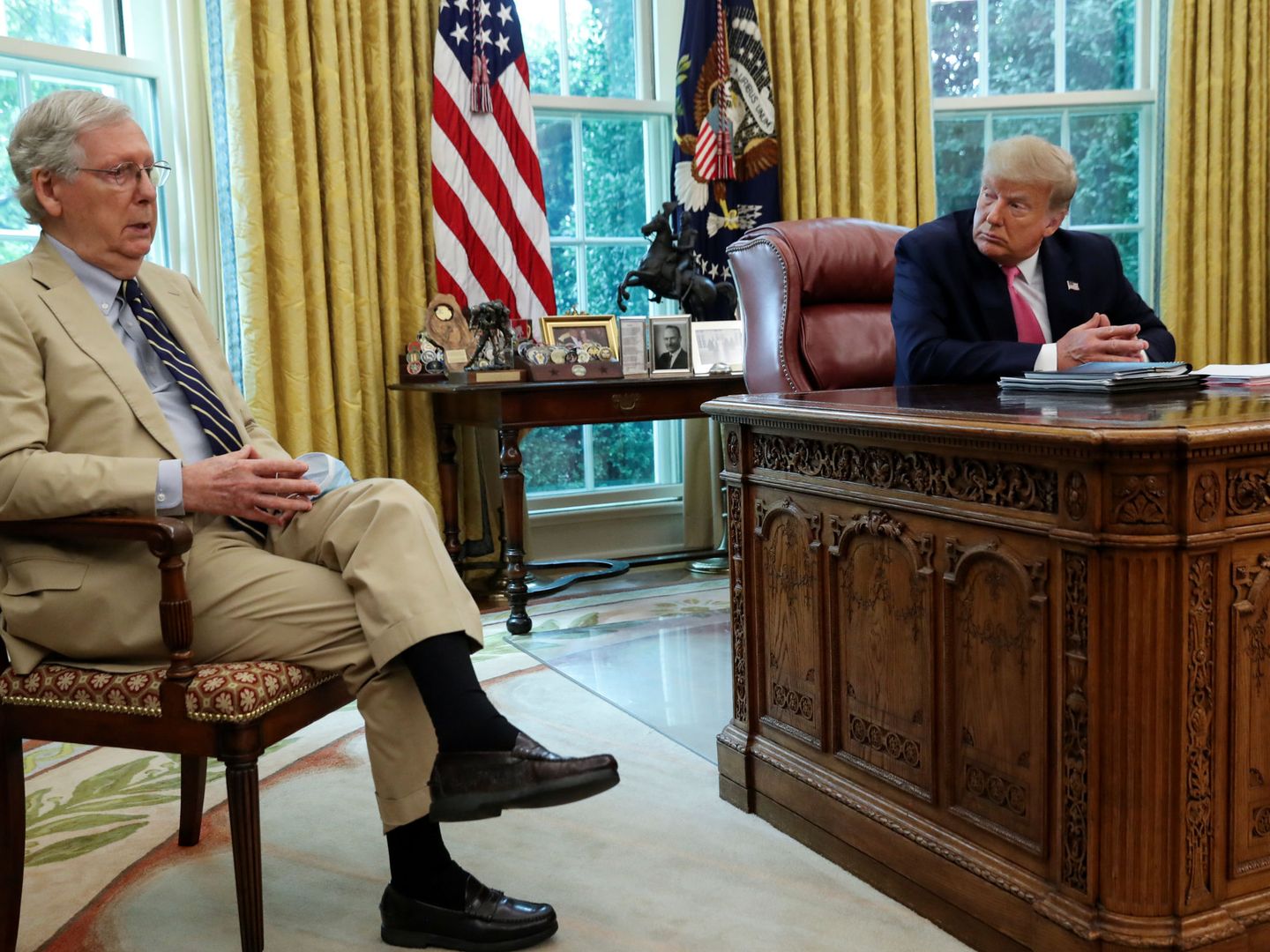 Mitch McConnell y Donald Trump, en la Casa Blanca. (Reuters)