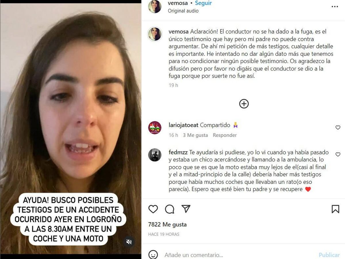 Foto: La hija de la víctima, Verónica Moreno, busca testigos del suceso. (Instagram/ @vemosa)