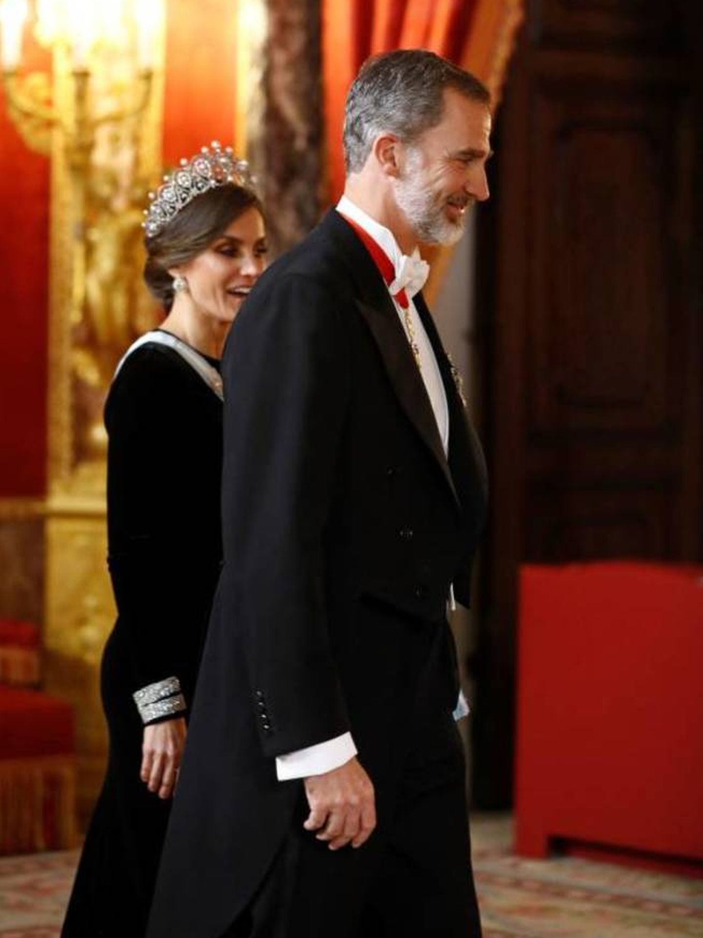 Felipe y Letizia, en el Palacio Real. (EFE)