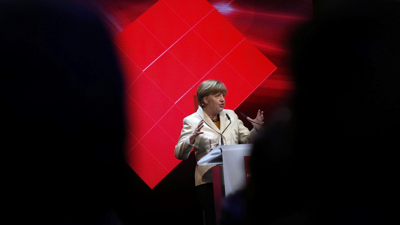 Foto: Angela Merkel, durante la ceremonia de apertura de la Feria Tecnológica de Hanover (Reuters).