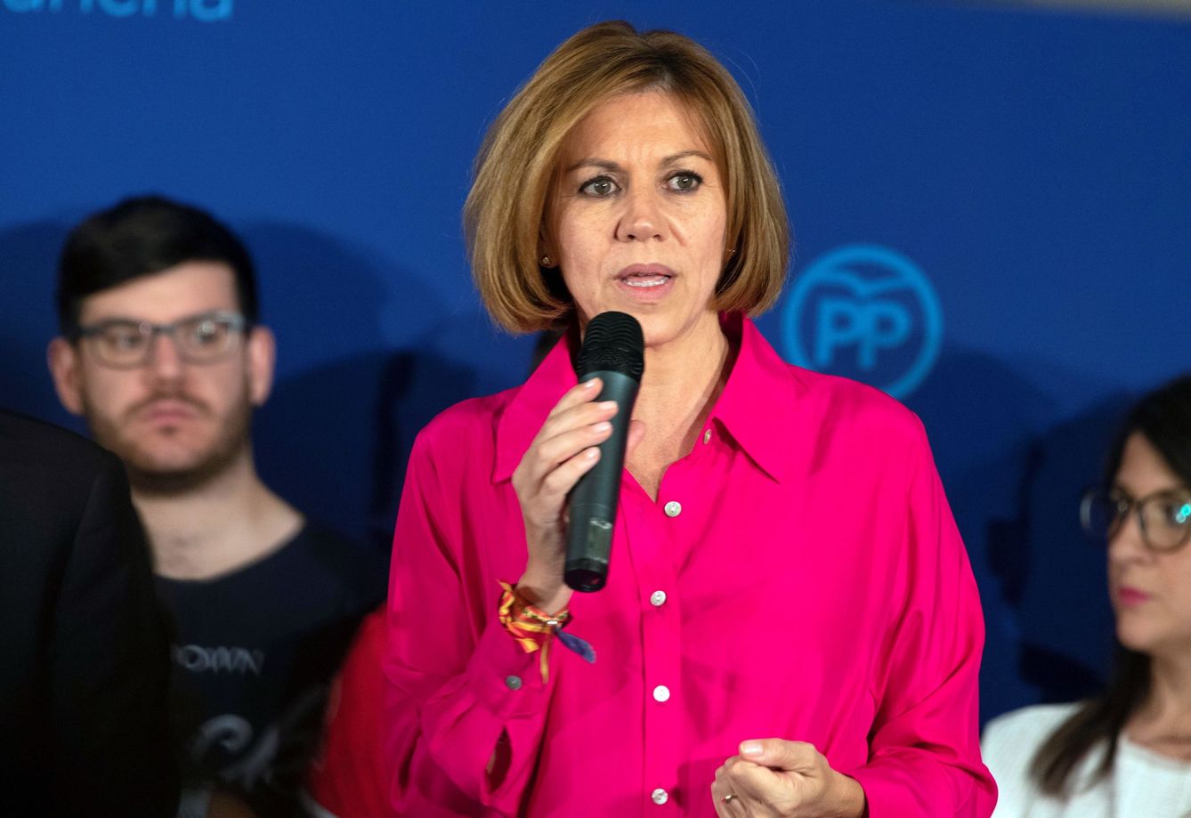 María Dolores de Cospedal, en un acto de su candidatura a presidir el Partido Popular. (EFE)