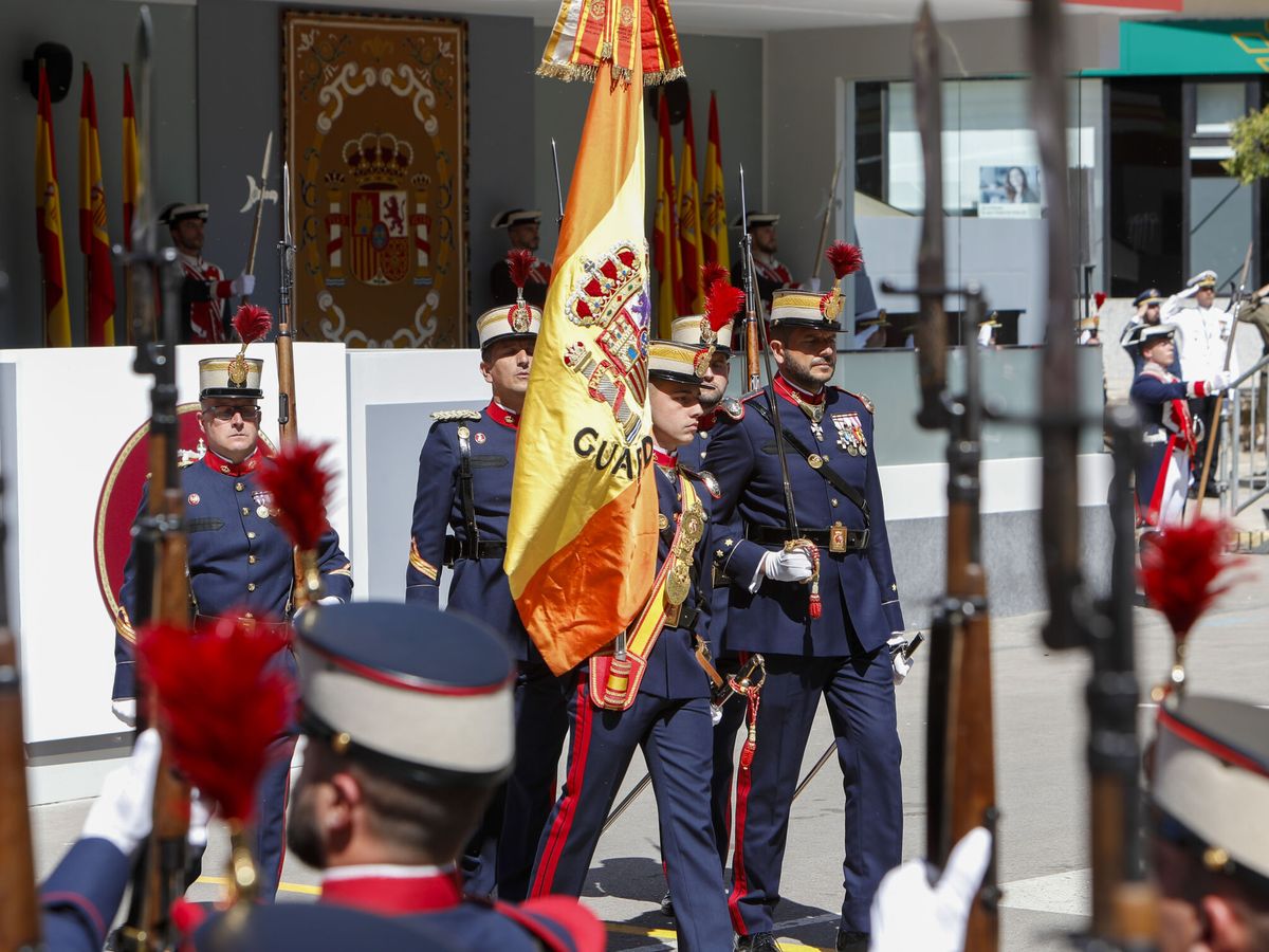 Foto: Desfile de las Fuerzas Armadas en Huesca. (EFE/Javier Belver)