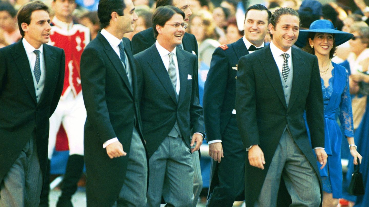 Javier López Madrid y los hermanos Fuster en la boda de la infanta Cristina (I.C.)