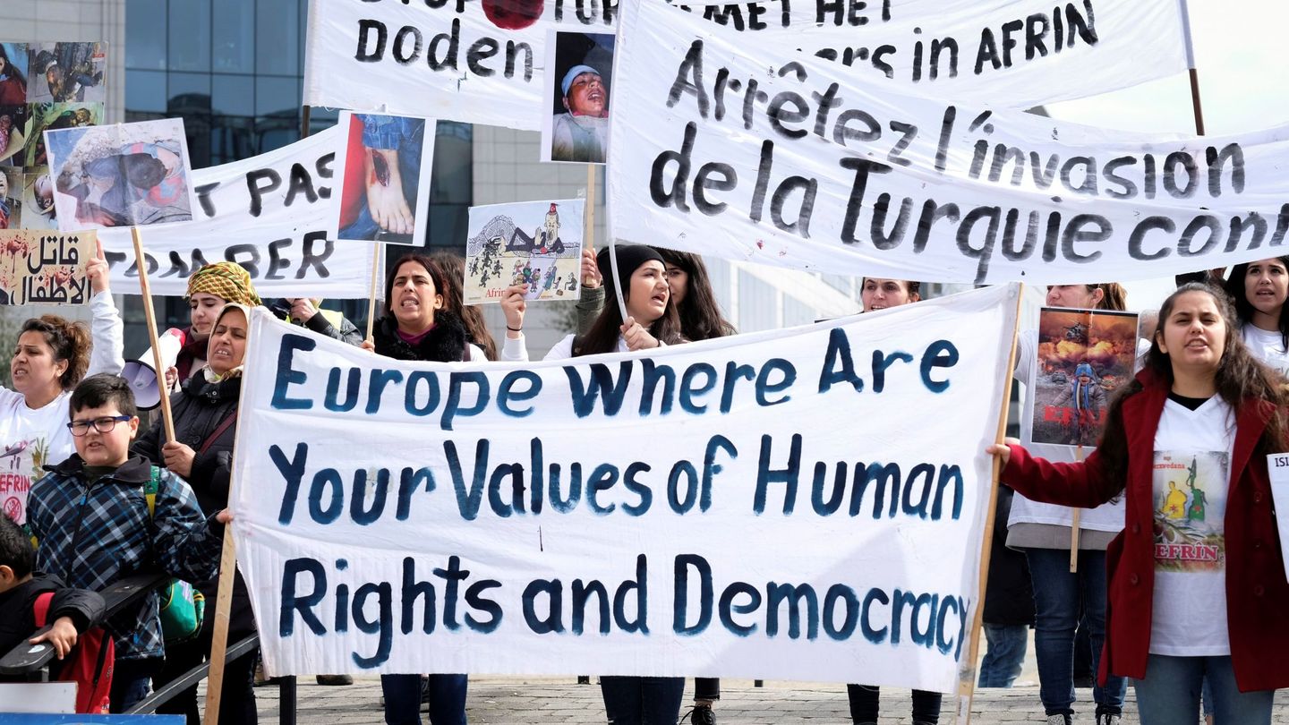 Manifestación por los Derechos Humanos en Bruselas. (EFE)