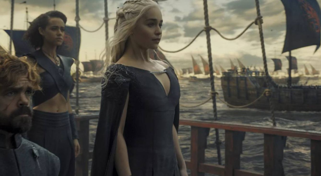 Daenerys Targaryen cruza el Mar Angosto al final de la sexta temporada de 'Juego de Tronos'. (HBO)