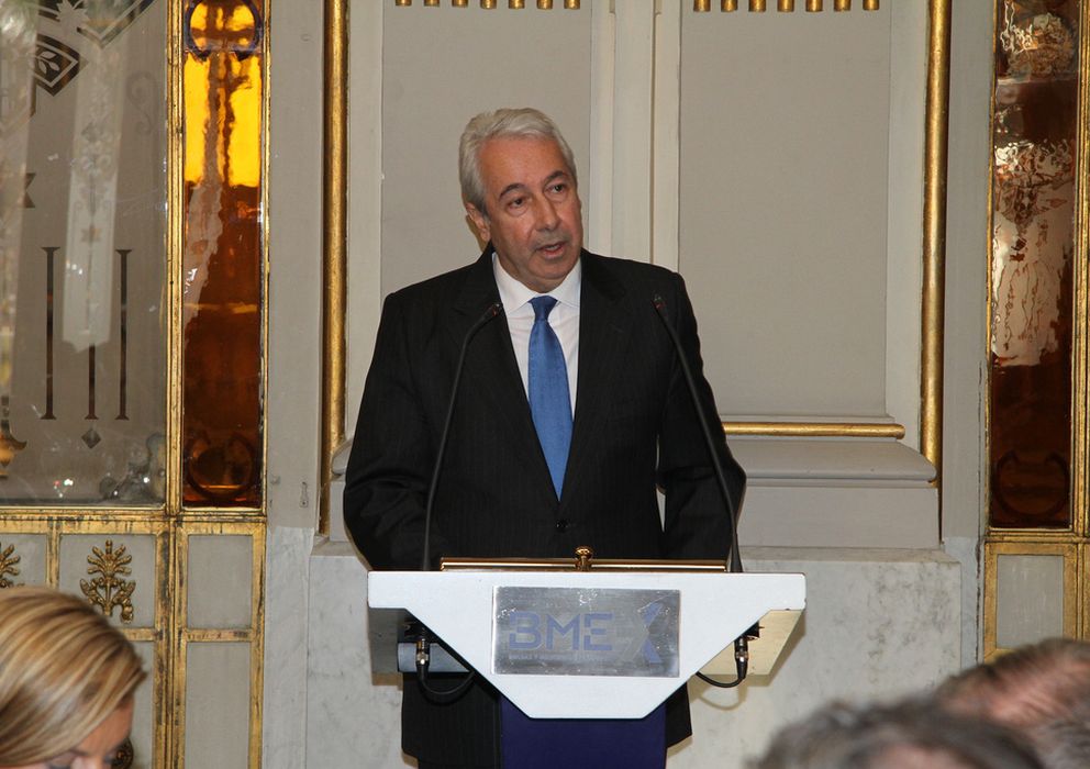 Foto: El presidente de BME, Antonio Zoido, durante su intervención en la Bolsa de Madrid