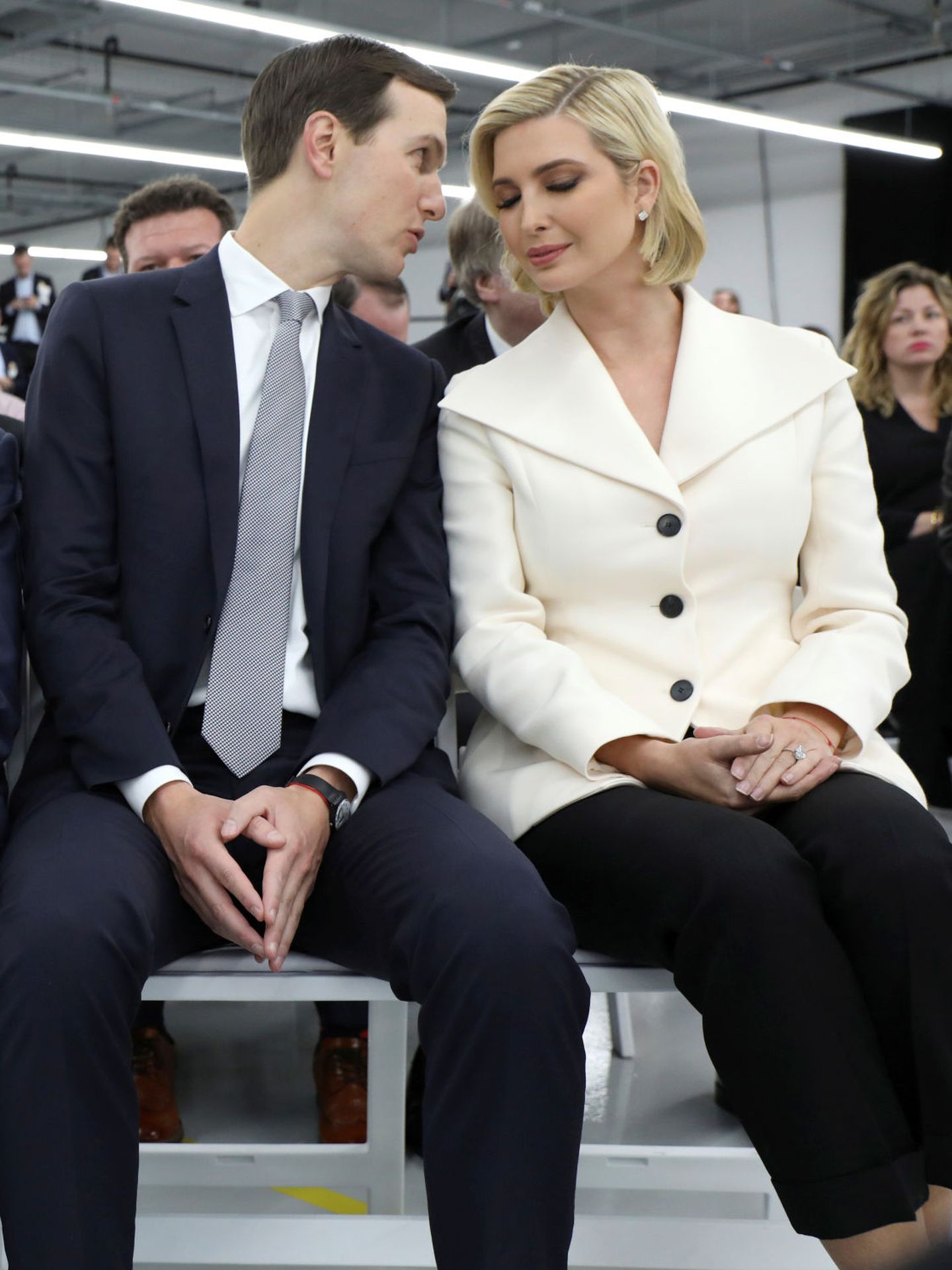 Jared Kushner e Ivanka Trump, en la fábrica de Louis Vuitton en Texas. (Reuters/Ernst)