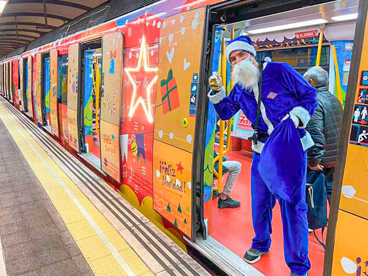Foto: Tren de la Navidad del Metro de Madrid: horario y en qué estaciones puedes montar (Metro Madrid)