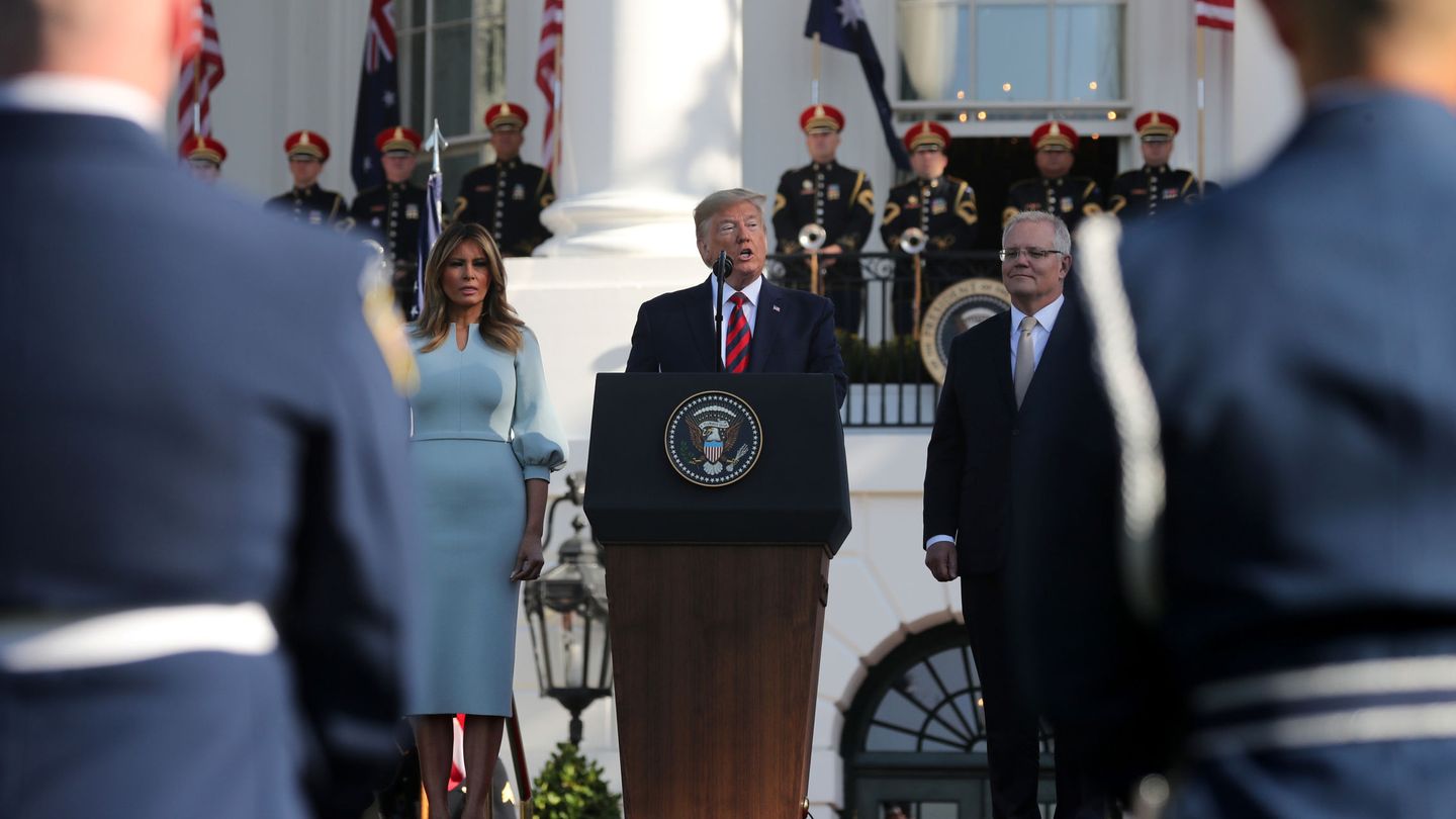 Donald Trump, en un acto en la Casa Blanca. (Reuters)