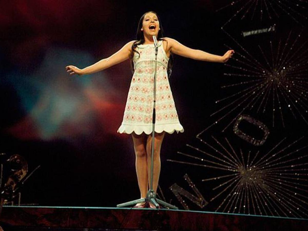 Foto: ¿Cuántas veces ha ganado España Eurovisión? Massiel en Eurovision 1968 (RTVE)