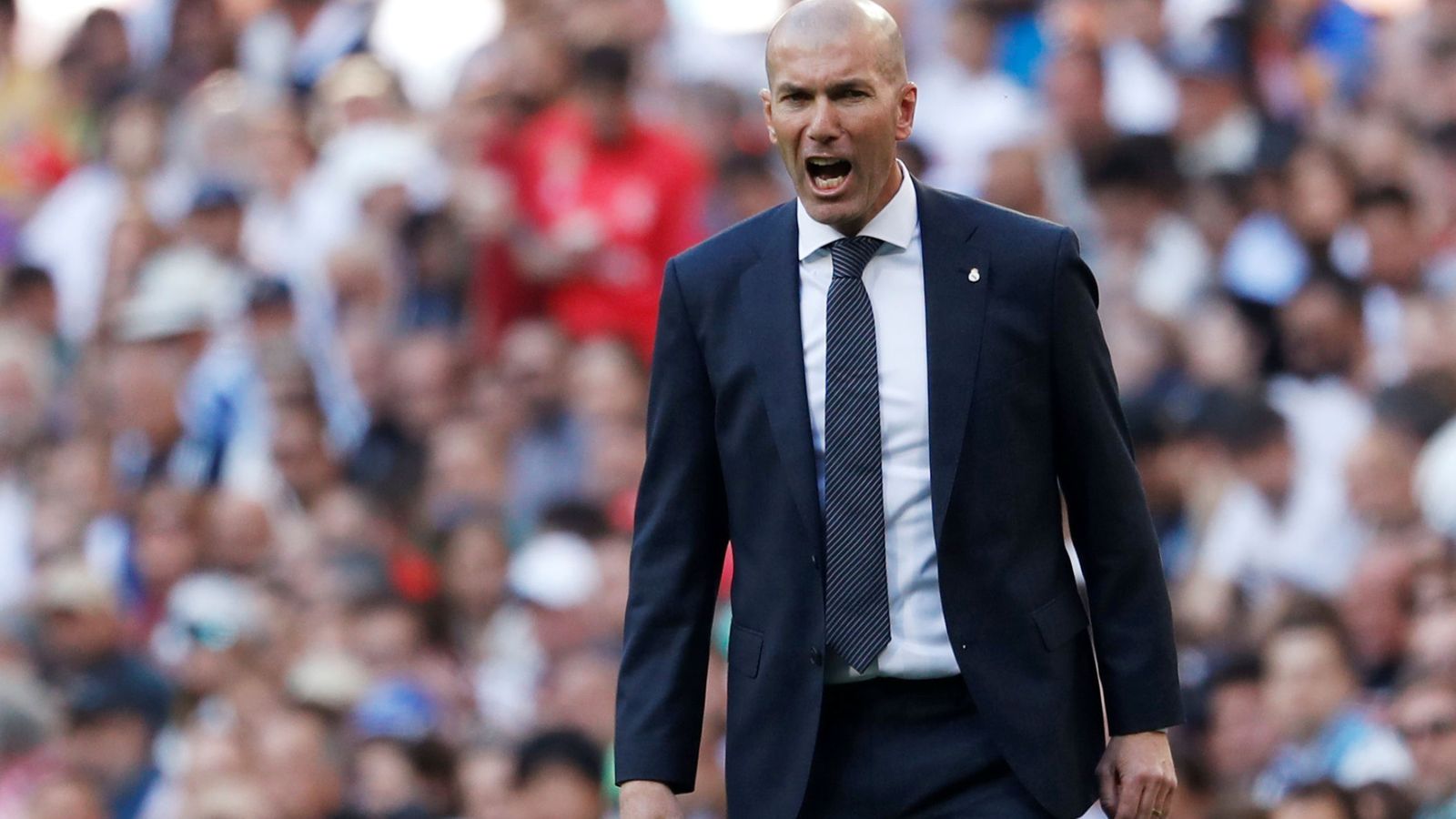 Foto: Zidane durante el partido contra el Celta en el Bernabéu. (Reuters)