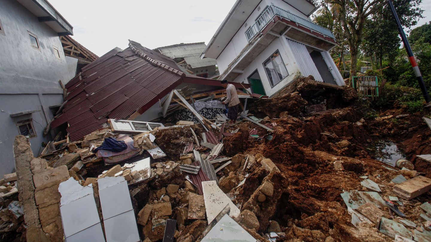 Una casa tras el terremoto en Cianjur. (Reuters)