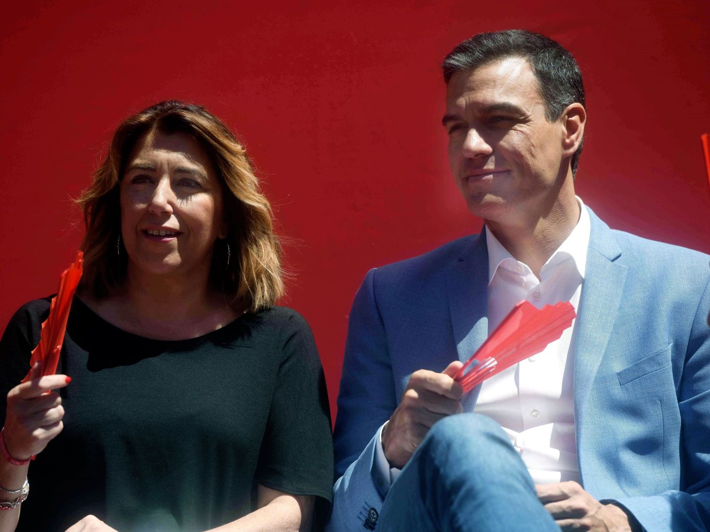 Susana Díaz y Pedro Sánchez, el pasado 22 de mayo en Córdoba. (EFE)