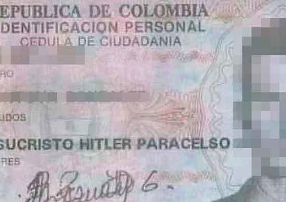 Foto: Imagen del documento identidad de Jesucristo Hitler. 