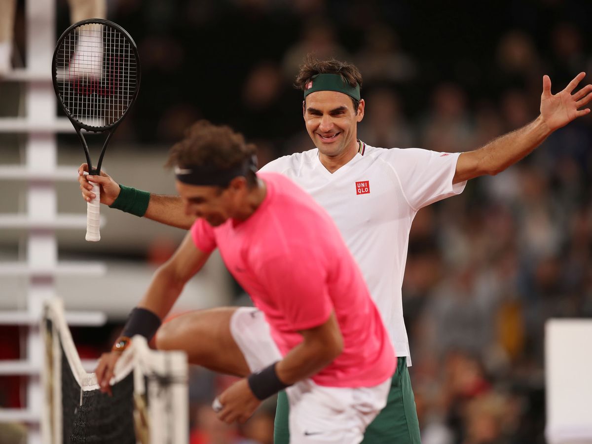 Foto: Rafa Nadal y Roger Federer en Ciudad del Cabo. (Reuters)