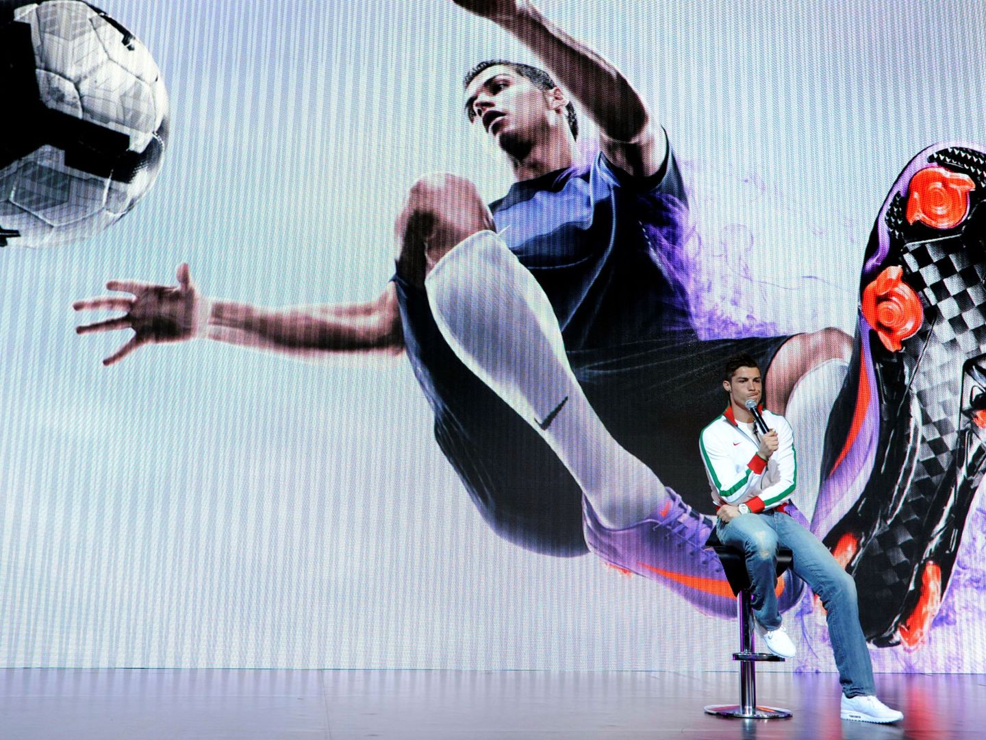Cristiano, en un acto de Nike. (EFE) 