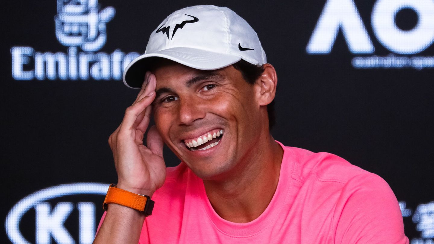 Rafa Nadal atendió a la prensa antes del Open de Australia. (EFE)