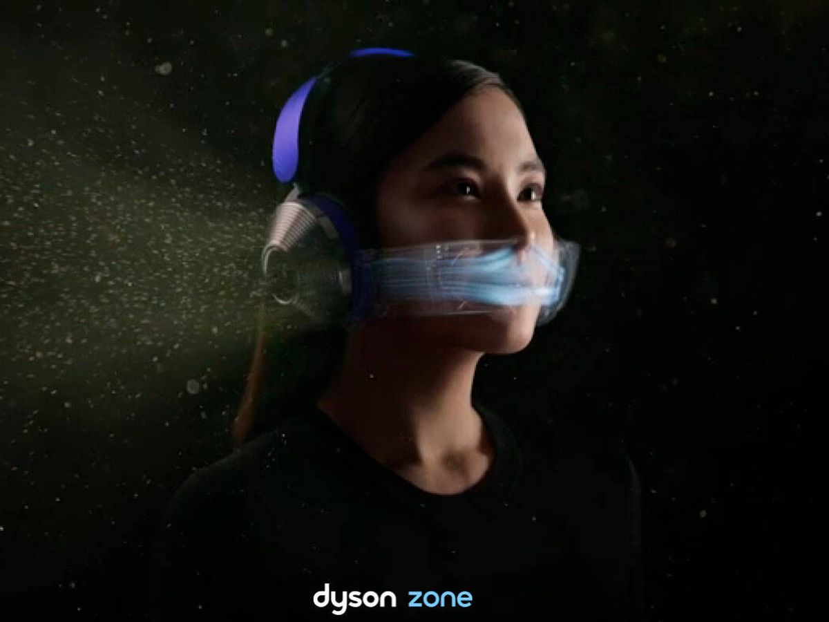 Foto: Los Dyson Zone llevan un purificador de aire incorporado en cada auricular (Dyson)