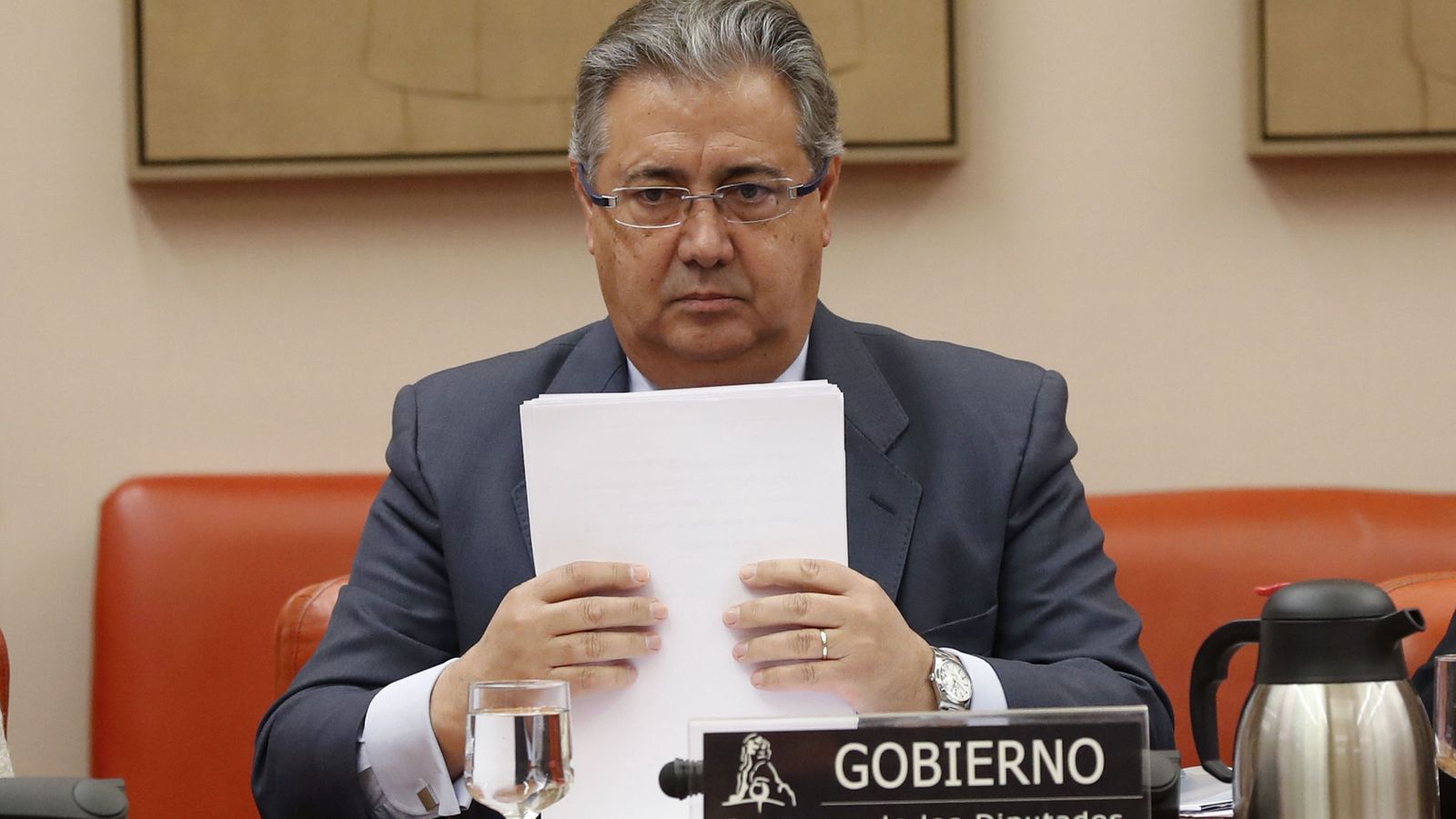 Foto: Comparecencia del ministro del Interior, Juan Ignacio Zoido. (EFE)