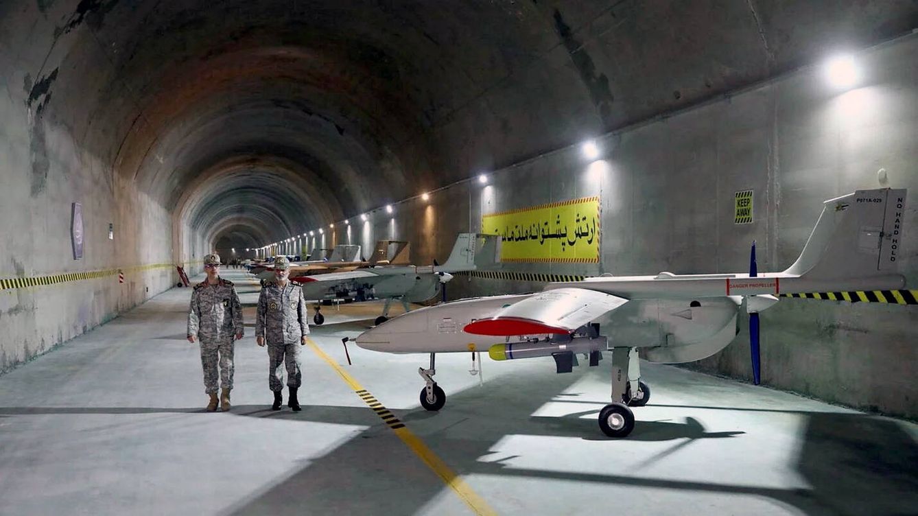 Foto: Base subterránea de drones iraníes. (IRNA)