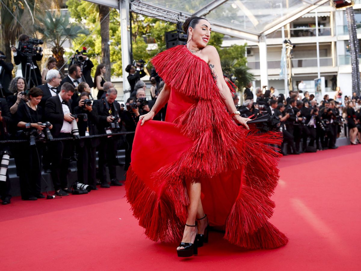 Foto: Rossy de Palma, en la alfombra roja de clausura de Cannes 2022. (Reuters)