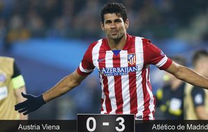 El Atlético de Madrid y Diego Costa siguen a lo suyo en Viena y pasan de debates