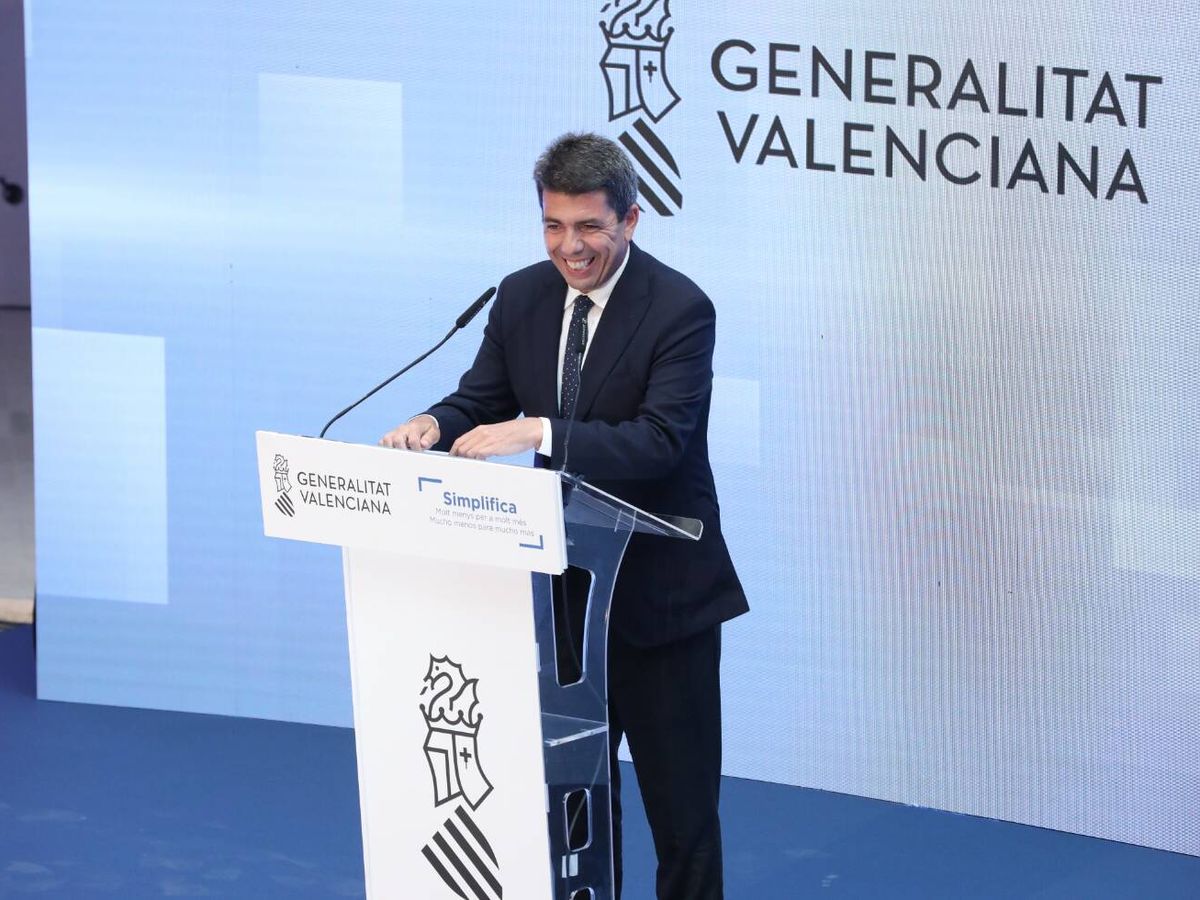 Foto: Carlos Mazón, en la presentación del Plan Simplifica 2024-2026. (GVA)