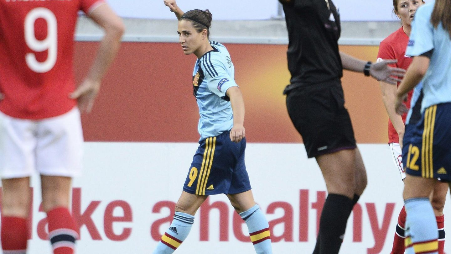 Veronica Boquete en los cuartos de final del Europeo femenino de fútbol (Efe).